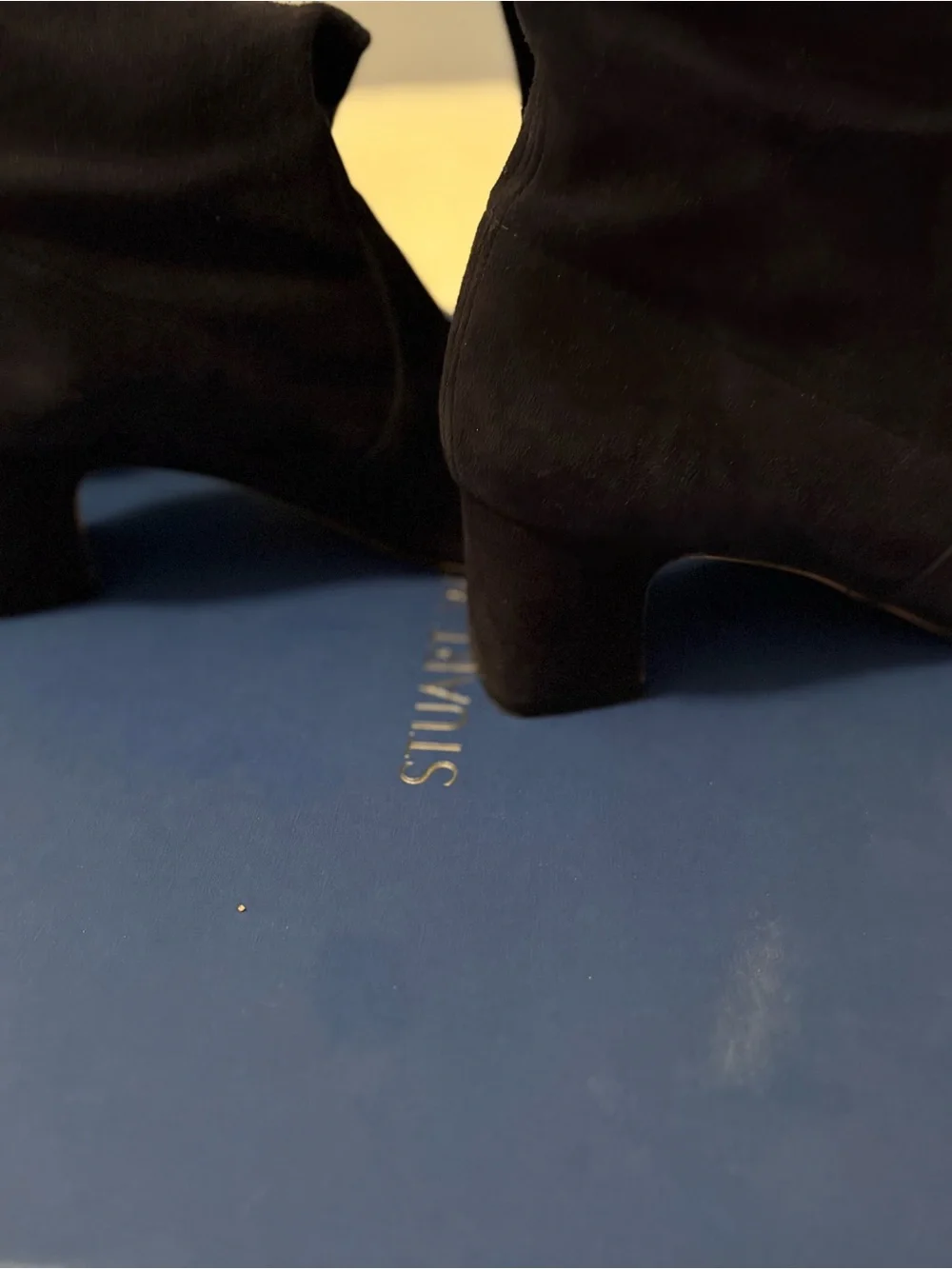 Stuart Weitzman Navy Suede Over-the-Knee Boots Size 7.0